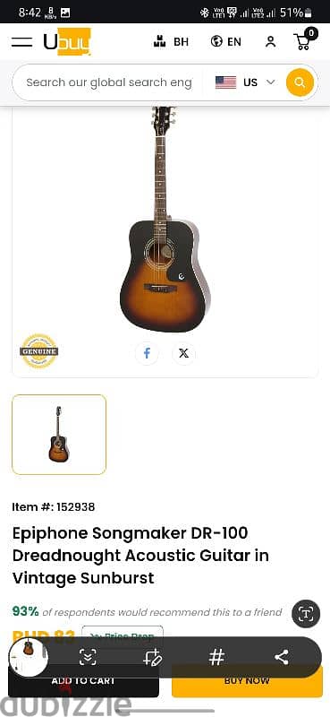 Accoustic guitar with accessories (Urgent sale - New condition) 3