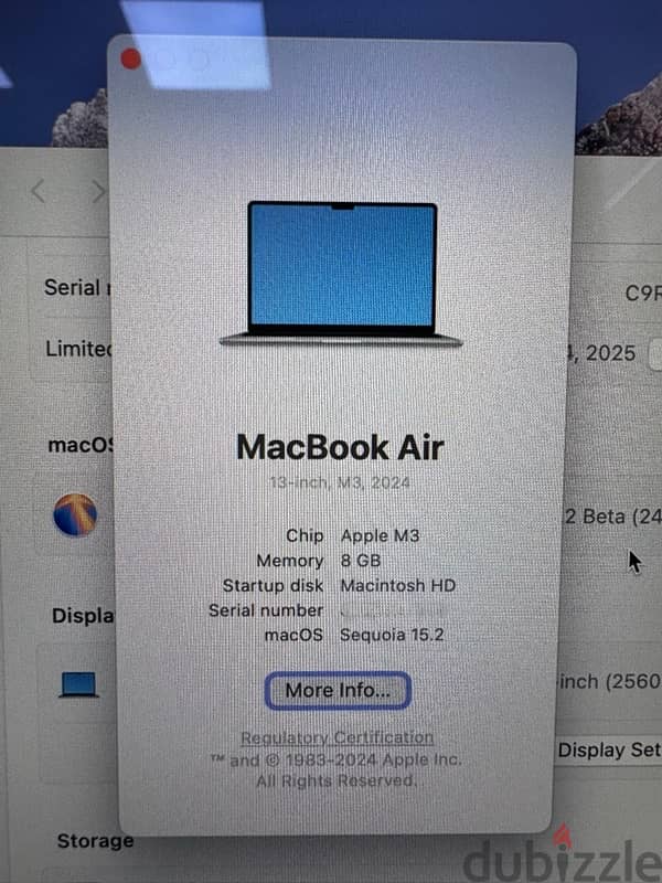 Macbook Air M3 512 Space Gray Arabic 3