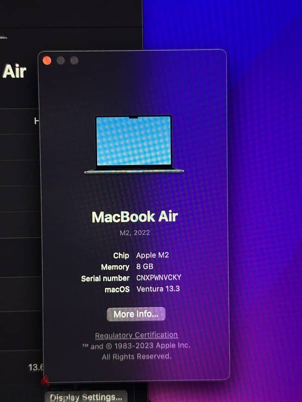 macbook air M2 1