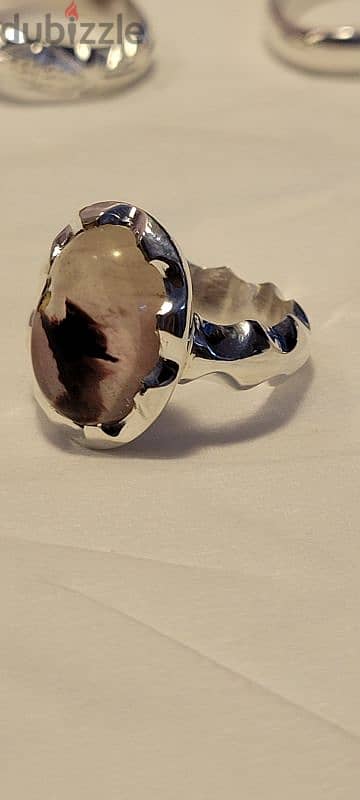 silver rings with natural stones 3