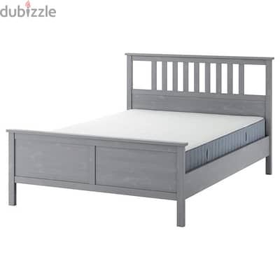 IKEA gray wood bed 180x200