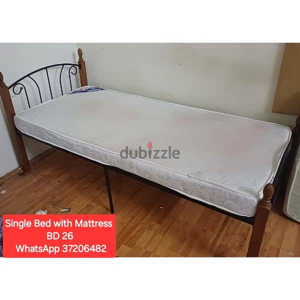 King size bed with mattress snd other items for sale with Delivery 19