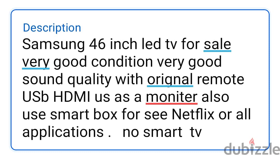 Samsung 46 inch led tv with orignal Remote 2