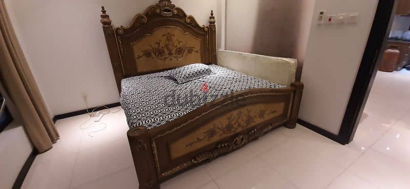 king size bed with mattress, Washing M/C, Fridge, Cylinder,TV 0