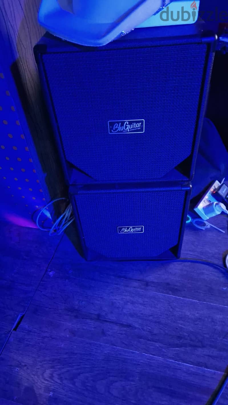 URGENT SELLING!! blu guitar passive speakers mint condition 0