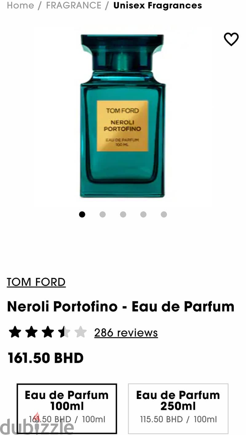 TomFord neroli portofino perfume New 2