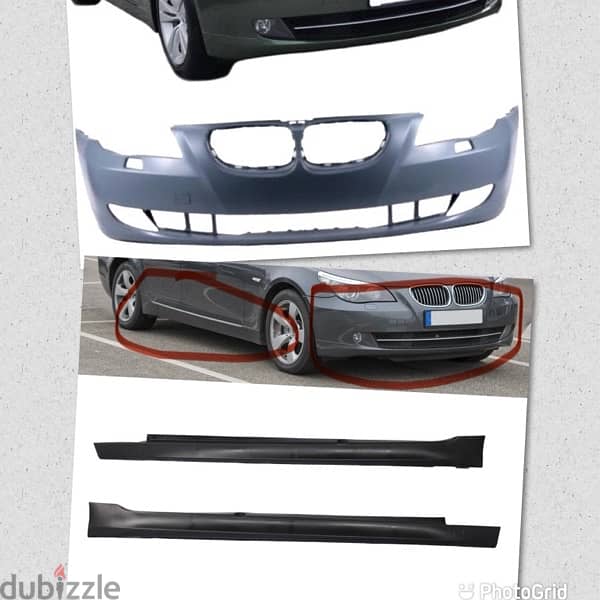 front bumper and side skirts for bmw e60 0