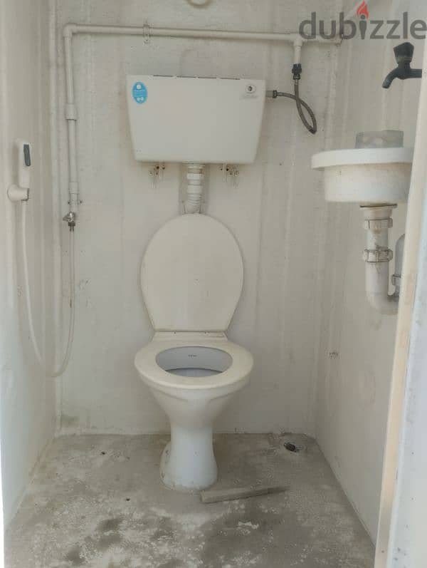 Porta cabin fiber toilet plastic bareer concrete bareer steel bareer 7