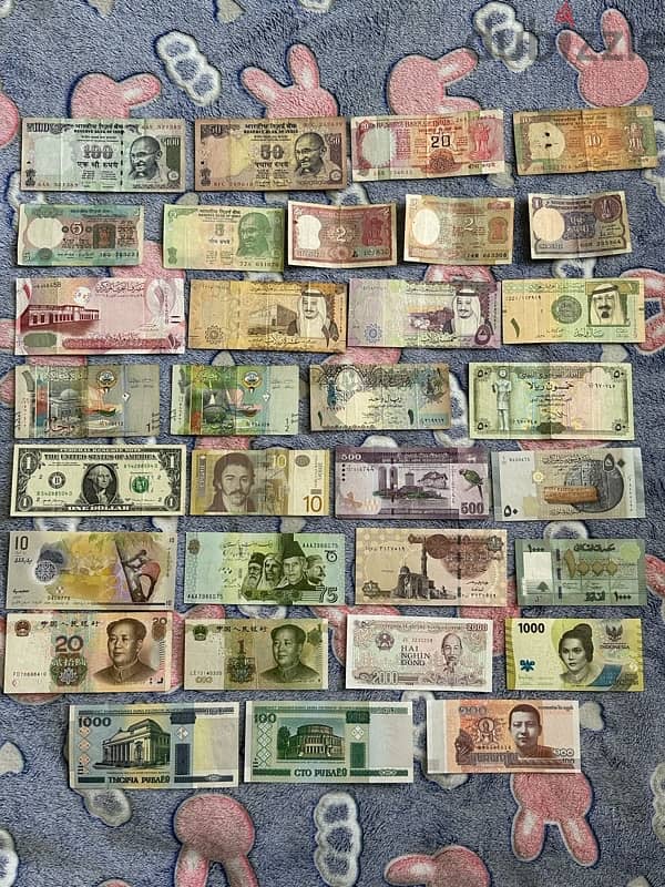 different countries banknote currency notes 1