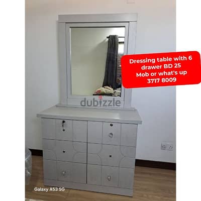 Dressing table and other household items for sale with delivery