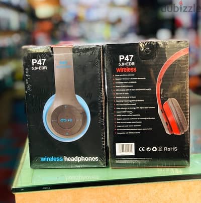 p47 wireless Bluetooth headphones for sale good sound quality  offer