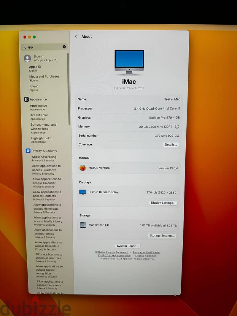 Apple iMac 27-Inch Retina 5K (2017) - Office-Used, Excellent Condition 1