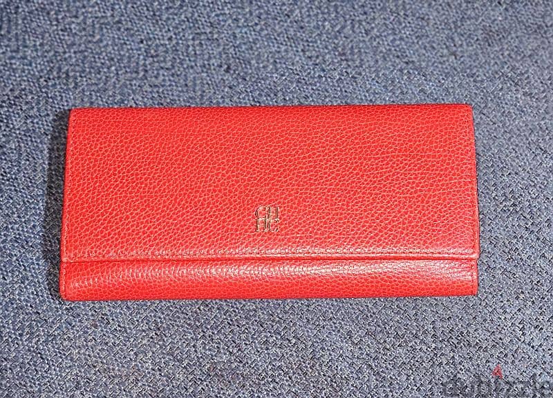 Carolina Herrera Long Wallet with Pouch (Red) 0