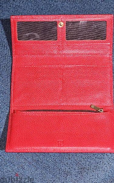 Carolina Herrera Long Wallet with Pouch (Red) 2