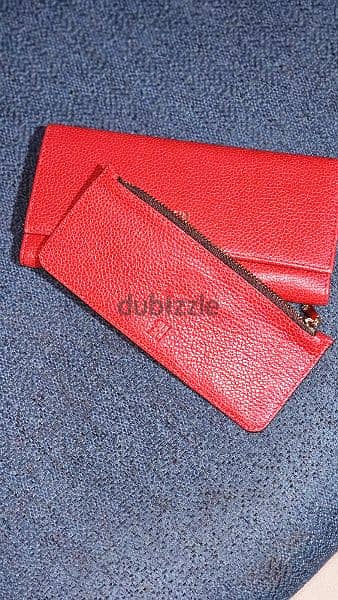 Carolina Herrera Long Wallet with Pouch (Red) 8