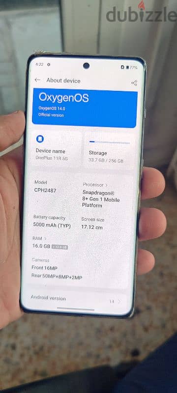 urgent sell OnePlus 11r 5g ram 16+12/256 gb 10