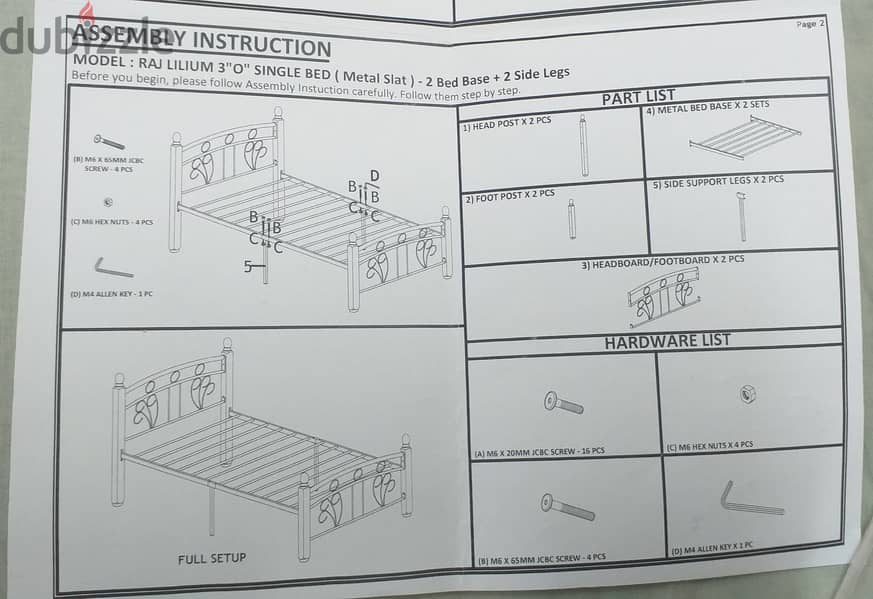 single bed frame with plywood for sale 4