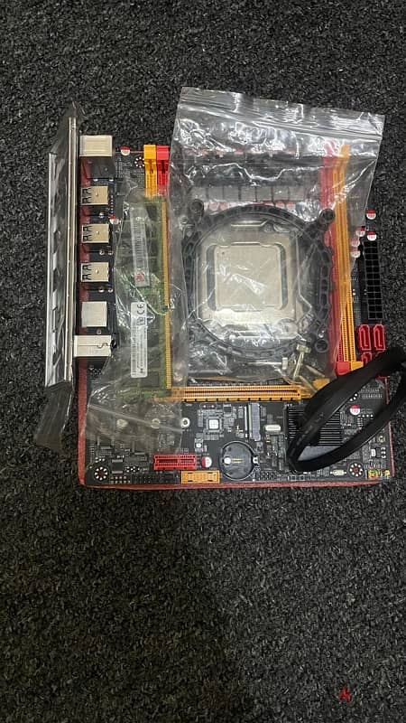 Pre-Owned Gaming mb+ CPU  RAM  Sata drive cable +Heatsink base 3