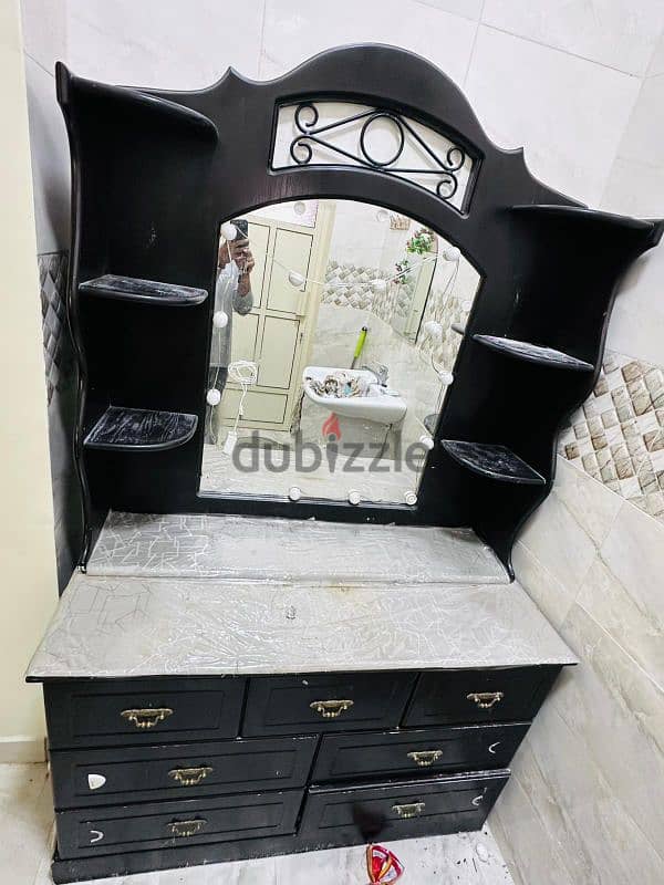 Bedroom Set For Sale King size bed without mattress  2 side tables Dr 7