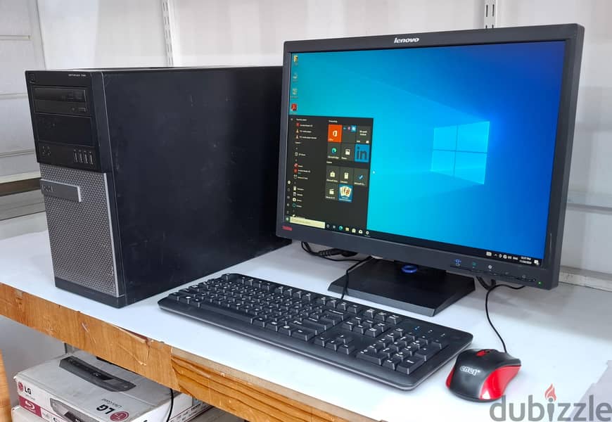 DELL Core i7 3.4GHz WIFI Computer Set 22" Monitor AMD Radeon Graphics 1