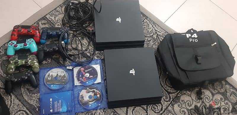 ps4 pro with two original controllers 85bd 11.5 0