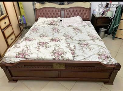 KING SIZE BED WITH MATTRESS (40.00BD-NEGOTIABLE)