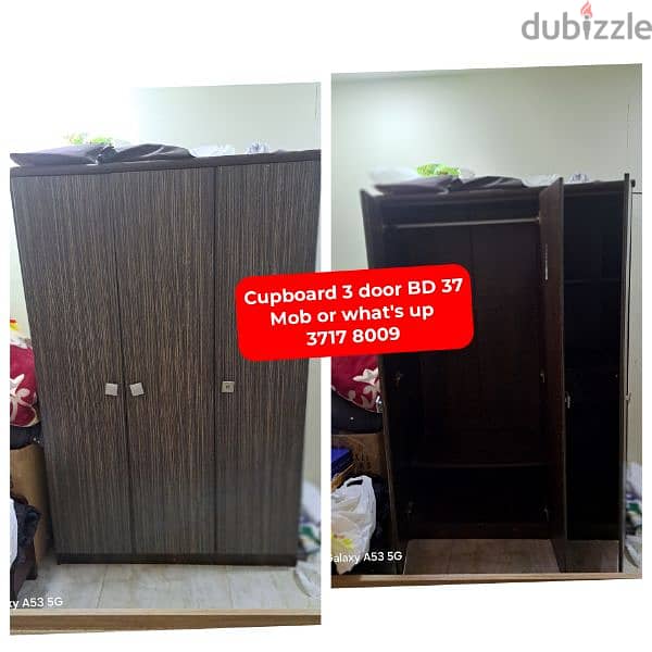 Cupboard 3 door and other household items for sale with delivery 0