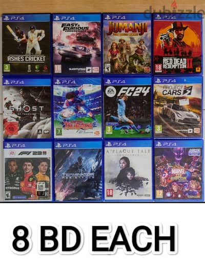 PS4 and PS2 Original Games Excellent Condition