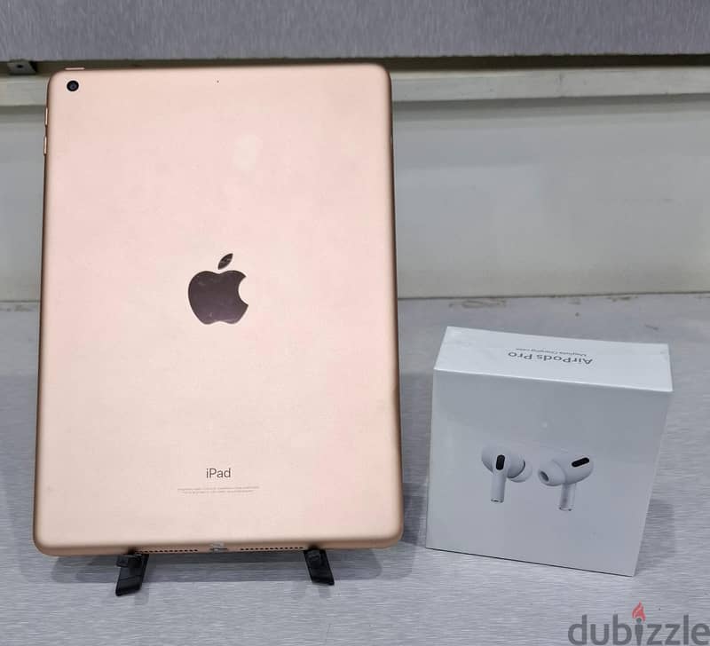 IPAD6 Gold Color 9.7" IPS Display (Free AirPods Pro) 32GB Storage Goo 0