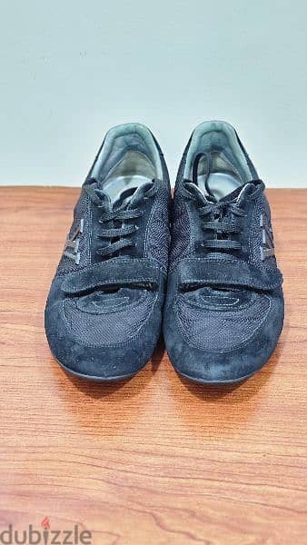 Louis Vuitton Black Fabric And Suede Low Top Sneakers Size 7.5 1