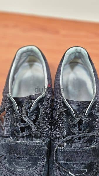 Louis Vuitton Black Fabric And Suede Low Top Sneakers Size 7.5 4