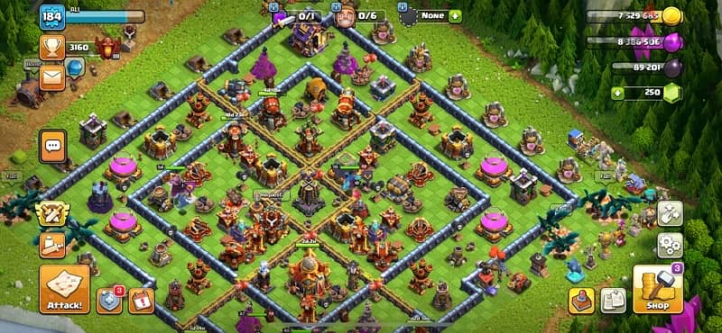 clash of clans account , last town hall 3