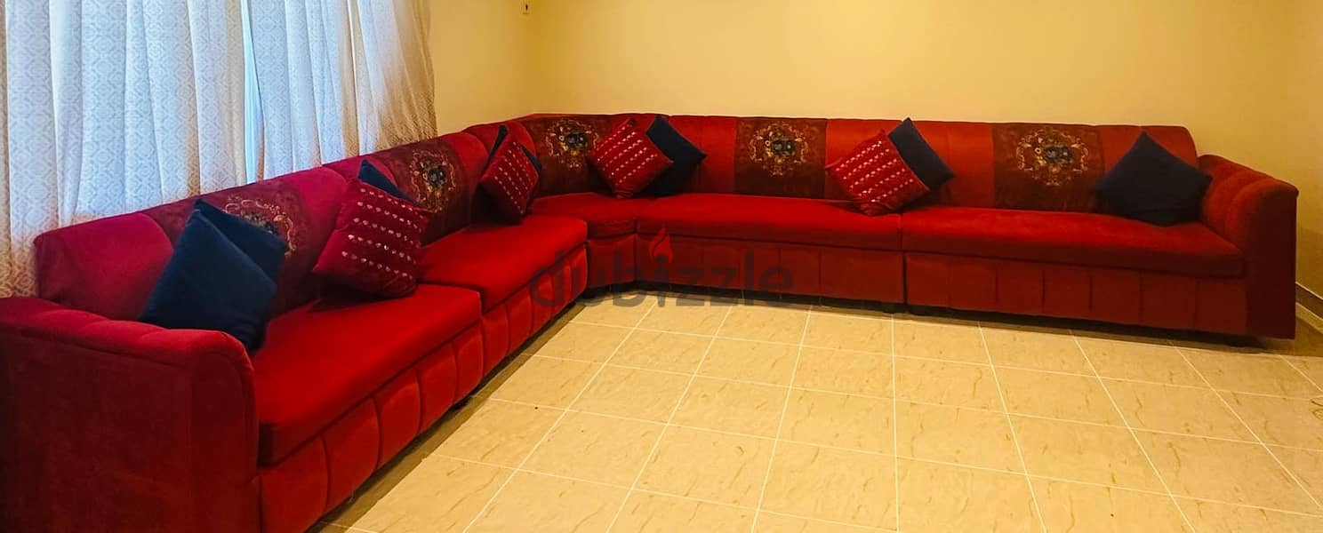 Sofa for sale - 10 Seater + corner sofa & 10 Cushions  - BD: 100 1