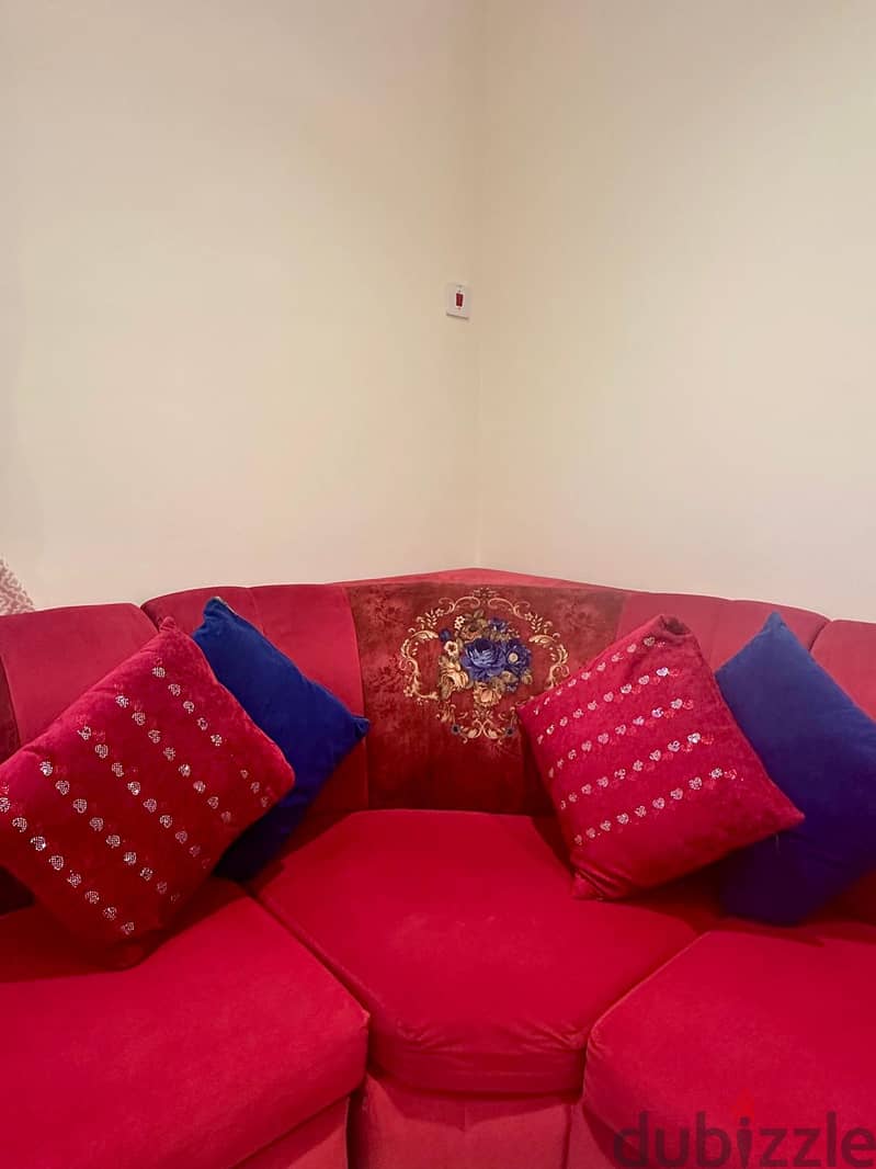 Sofa for sale - 10 Seater + corner sofa & 10 Cushions  - BD: 100 4