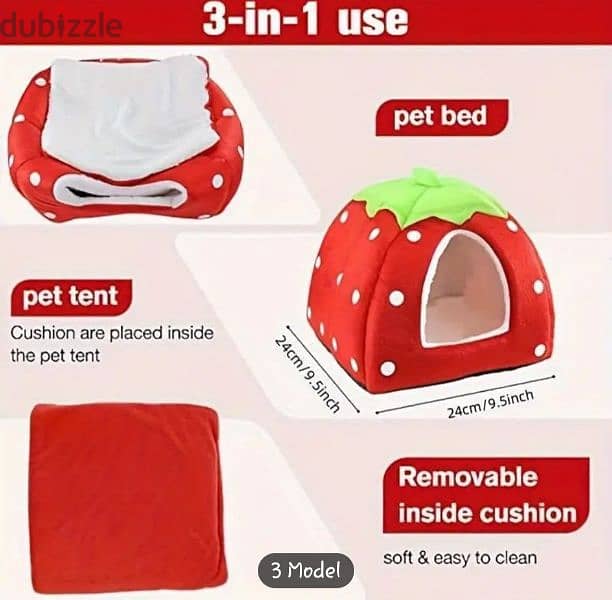 Winter Sleeping House for pet (Strawberry Style) 1