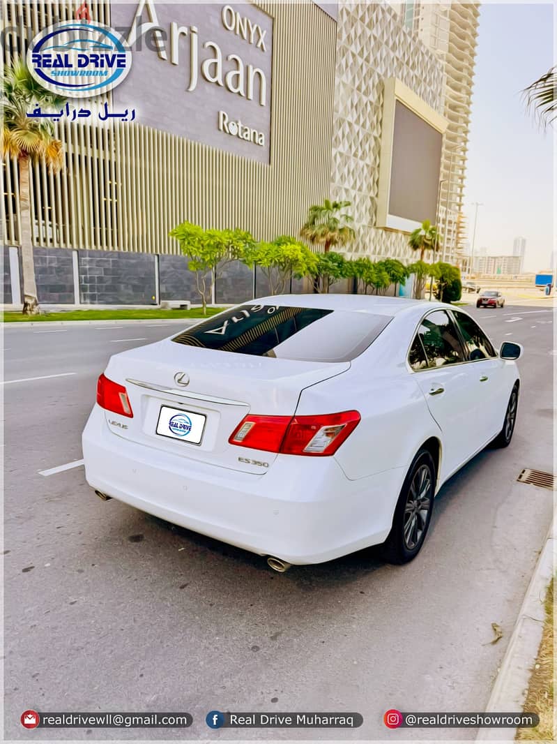 LEXUS ES 350 Year-2008 -3.5L V6 -White 280100km  FOR SALE 6