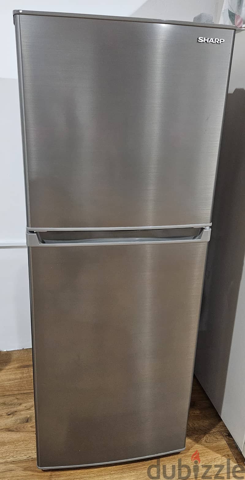 Sharp Silver Fridge (Double door) for urgent sale: Good as new 0