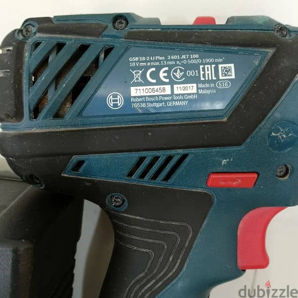 Bosch Cordless Hammer Drill مثقاب مطرقة بوش مستعمل 6