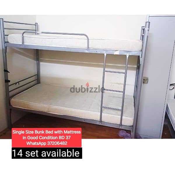 Single wooden Bed with Mattress and other items for sale with Delivery 3