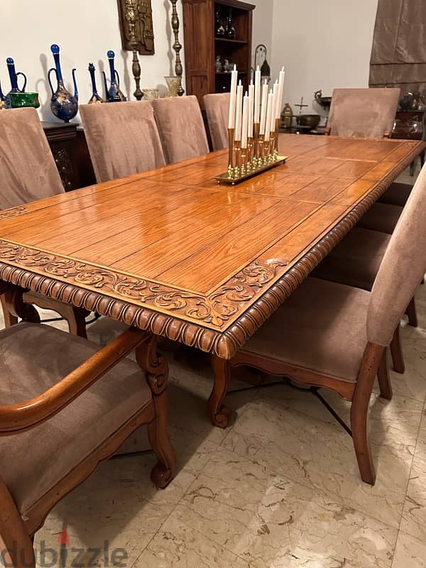 solid wood high quality dining table with 12 chairs 5