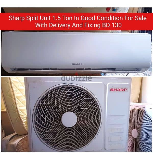 Toptech 1.5 ton split ac and other items for sale with Delivery 1