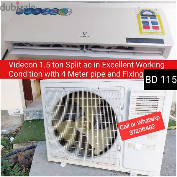 Toptech 1.5 ton split ac and other items for sale with Delivery 9