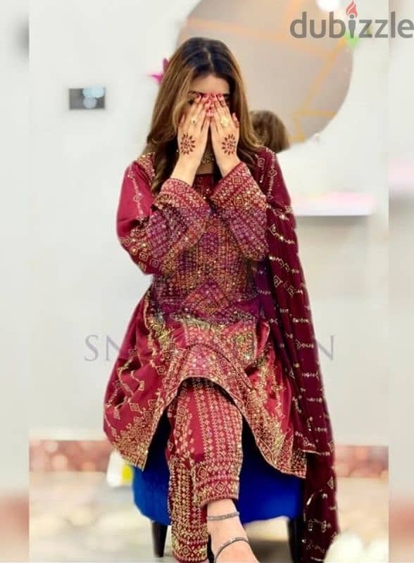 beautiful fancy balochi dress 1