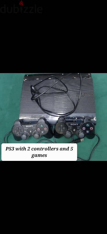 PS3 with 2 controllers and 5 games(Urgent) 0