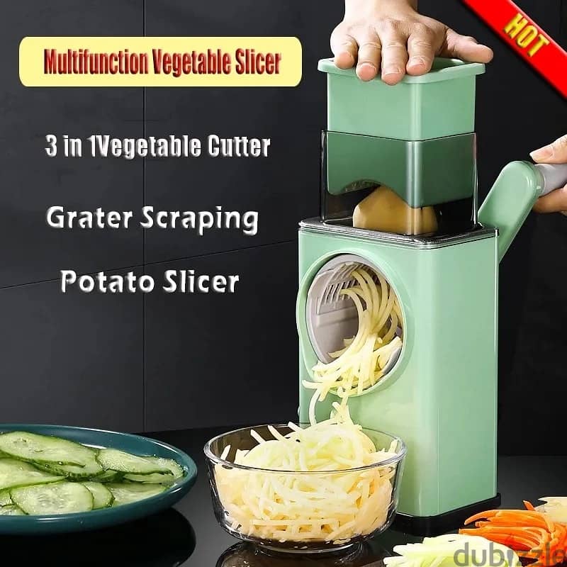 Multi Function Vegetable Cutter / Slicer with Stainless Steel Panel 0