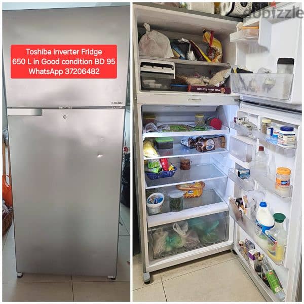 Toshiba inverter Fridge and other items for salee with Delivery 0