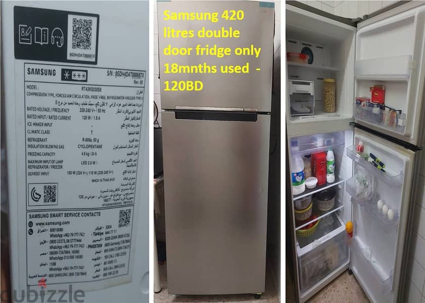 420Ltrs 18mnths used fridge 0