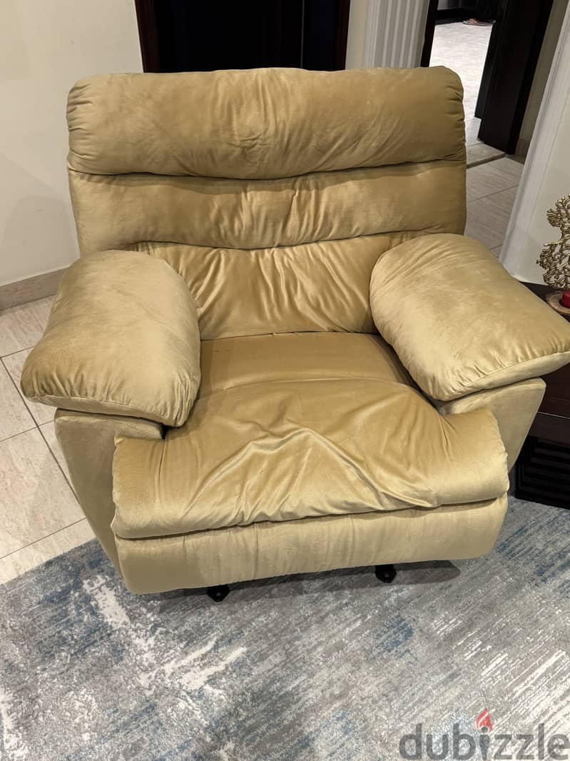 Brown Recliner Single seater sofa 0