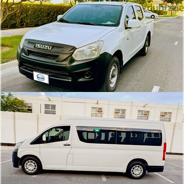 Isuzu D-Max 2020 Pickup & TOYOTA HIACE-HIGHROOF 13 Passenger 2019 0