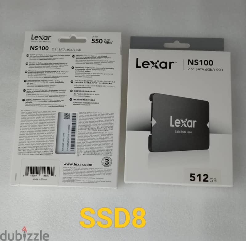 LEXAR 512GB SSD, SATA NS100 1